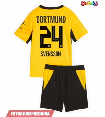 Lacne Dětský Futbalové dres Borussia Dortmund Daniel Svensson #24 2026-27 Krátky Rukáv - Domáci (+ trenírky)